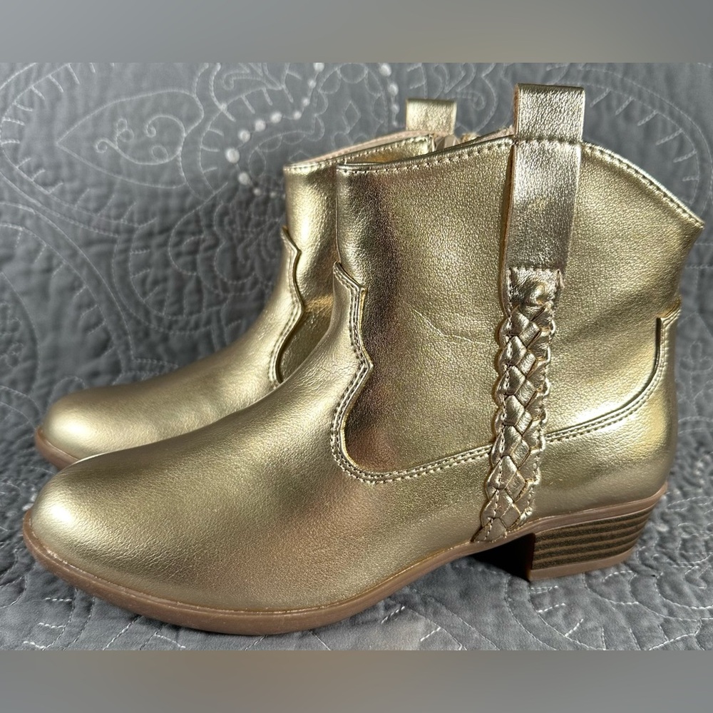 Sonoma Big Girls Gold Zaria Western Boots NWT Size Big Girls 4